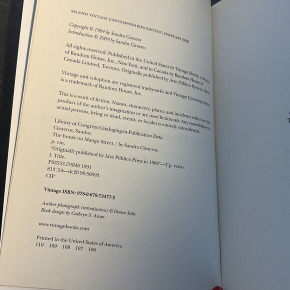 House on Mango Street by Sandra Cisneros (1991, Trade Paperback) - Picture 4 of 4